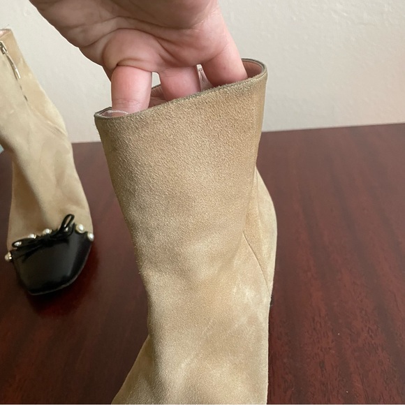 Kate Spade Orton Suede Pearl Coquette Ankle Boot - Picture 9 of 11